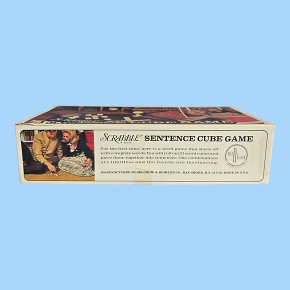COMPLETE Vintage 1971 Scrabble Sentence Cube Board Game by Selchow & Righter Co - Picture 7 of 8